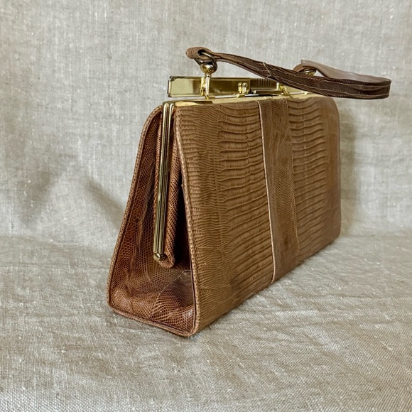 vintage 50s 60s lizard skin handbag Bags by Marquise - Picture 9 of 12